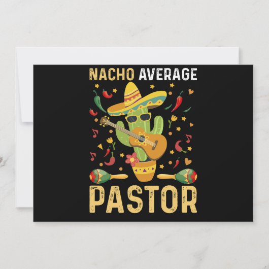 Nacho Gemiddelde Pastor Religieus Leider Cinco De  Kaart (Voorkant)
