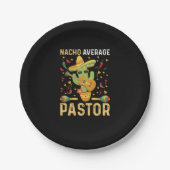 Nacho Gemiddelde Pastor Religieus Leider Cinco De Papieren Bordje (Voorkant)