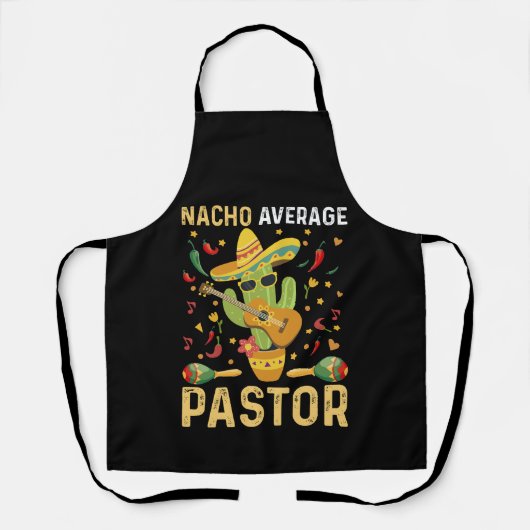 Nacho Gemiddelde Pastor Religieus Leider Cinco De Schort (Voorkant)