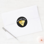 Nacho Gemiddelde Persoon Funny Food Pun Dark BG Ronde Sticker (Envelop)