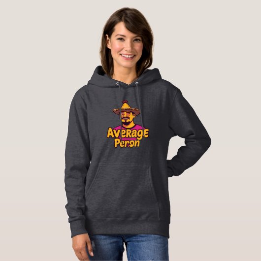 Nacho Gemiddelde Persoon - Leuk & Eigenzinnig T-sh Hoodie (Voorkant volledig)
