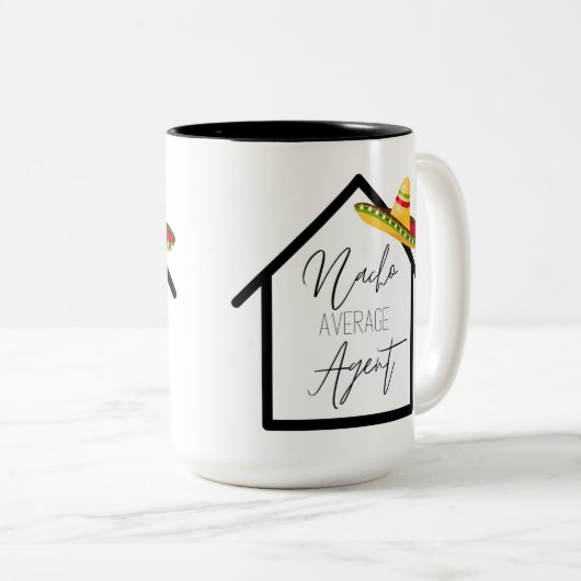Nacho Gemiddelde Real Estate Agent Tweekleurige Koffiemok (Voorkant rechts)