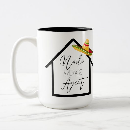 Nacho Gemiddelde Real Estate Agent Tweekleurige Koffiemok (Links)