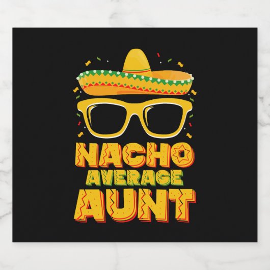 Nacho Gemiddelde Tante Cinco De Mayo Bijpassende F Bier Etiket (Enkel label)