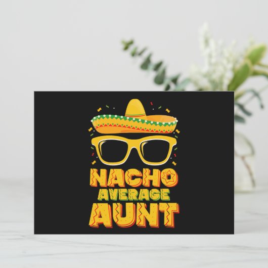 Nacho Gemiddelde Tante Cinco De Mayo Bijpassende F Kaart (Staand voorkant)
