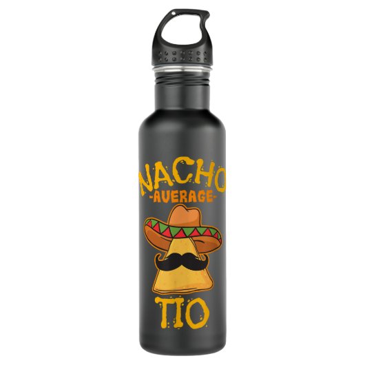 Nacho Gemiddelde tio Mexican Dish oom Cinco de May Waterfles (Voorkant)
