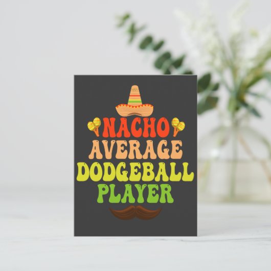 Nacho Gemiddelde trefbal Speler Grappig Cinco De M Briefkaart (Staand voorkant)