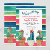 Nacho Gemiddelde Trouwfeest Floral Desert Cactus Kaart (Voorkant / Achterkant)