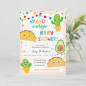 NACHO Gemiddelde uitnodiging tot Baby shower (Staand voorkant)