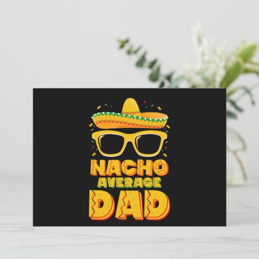 Nacho gemiddelde vader Cinco de Mayo Matching Fami Kaart (Staand voorkant)