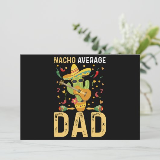 Nacho Gemiddelde vader Cinco De Mayo Mexicaanse pa Kaart (Staand voorkant)