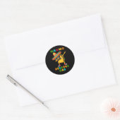 Nacho Gemiddelde vader Dabbing Taco Cinco de Mayo Ronde Sticker (Envelop)