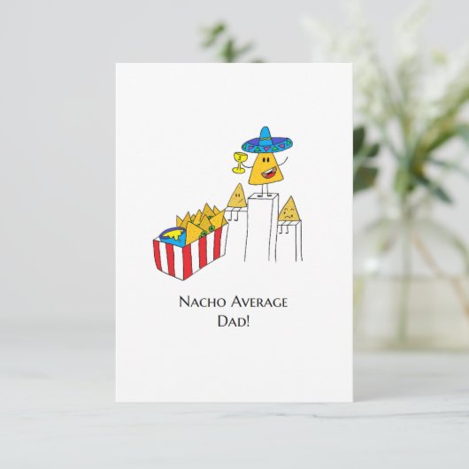 Nacho gemiddelde vader - Grappige Vaderdag Kaart (Staand voorkant)