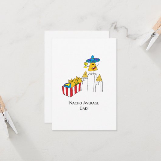 Nacho gemiddelde vader - Grappige Vaderdag Kaart (Voorkant / Achterkant in situ)
