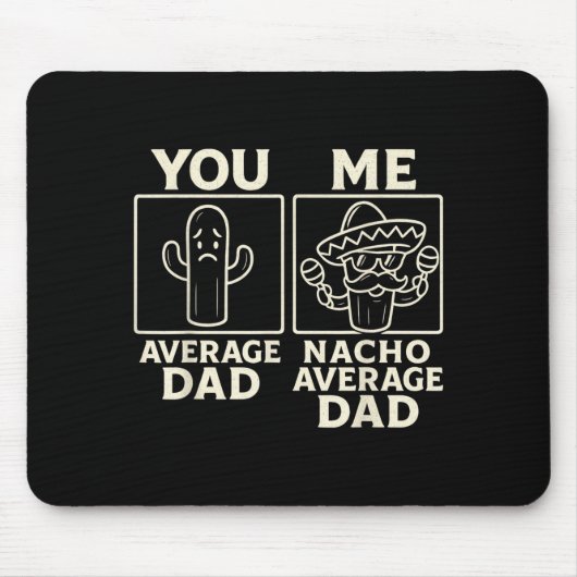 Nacho gemiddelde vader leuk cactus sombrero ontwer muismat (Voorkant)