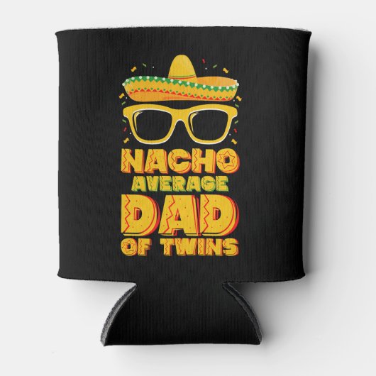 Nacho Gemiddelde vader van tweeling Mexicaans Cinc Blikjeskoeler (Voorkant)