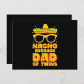 Nacho Gemiddelde vader van tweeling Mexicaans Cinc Briefkaart (Voorkant / Achterkant)