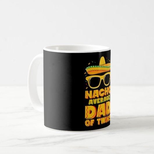 Nacho Gemiddelde vader van tweeling Mexicaans Cinc Koffiemok (Voorkant links)