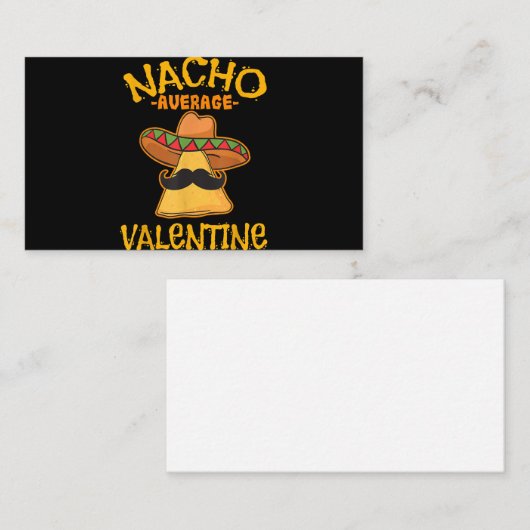 Nacho Gemiddelde Valentijn Mexicaanse Paar Valenti Informatiekaartje (Voorkant / Achterkant)