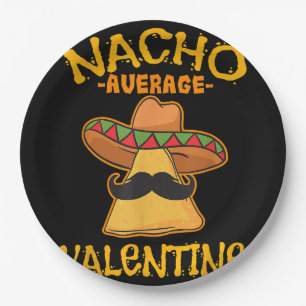 Nacho Gemiddelde Valentijn Mexicaanse Paar Valenti Papieren Bordje