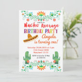 Nacho Gemiddelde Verjaardag Uitnodiging (Staand voorkant)