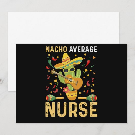 Nacho Gemiddelde verpleegkundige Cinco de Mayo Mex Kaart (Voorkant / Achterkant)