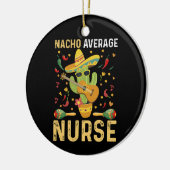 Nacho Gemiddelde verpleegkundige Cinco de Mayo Mex Keramisch Ornament (Links)