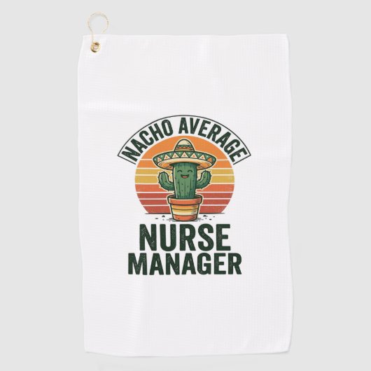 Nacho Gemiddelde Verpleegkundige Manager Grappig C Golfhanddoek (Voorkant)