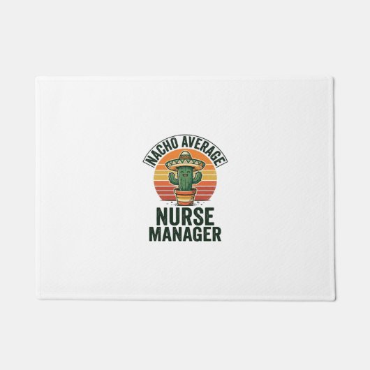 Nacho Gemiddelde Verpleegkundige Manager Grappige  Deurmat (Voorkant)