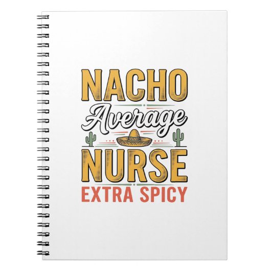 Nacho Gemiddelde Verpleegster Extra Pittig Vintage Notitieboek (Voorkant)