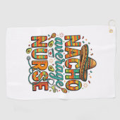 Nacho Gemiddelde Verpleegster Fiesta Vector Shirt  Golfhanddoek (Horizontaal)