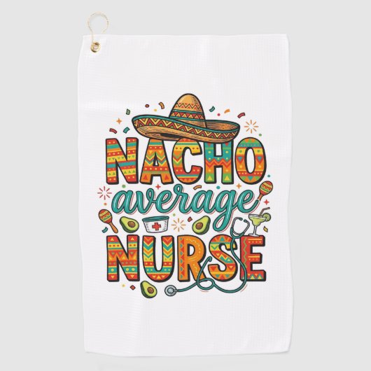 Nacho Gemiddelde Verpleegster Fiesta Vector Shirt  Golfhanddoek (Voorkant)