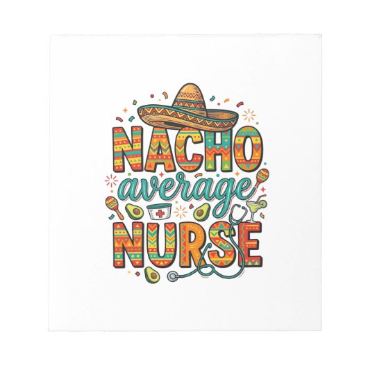 Nacho Gemiddelde Verpleegster Fiesta Vector Shirt  Notitieblok (Voorkant)