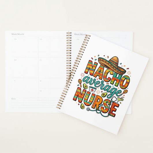 Nacho Gemiddelde Verpleegster Fiesta Vector Shirt Planner (Display)