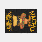 Nacho Gemiddelde vierde graad leraar 4e graad Cinc Fleece Deken (Voorkant (Horizontaal))