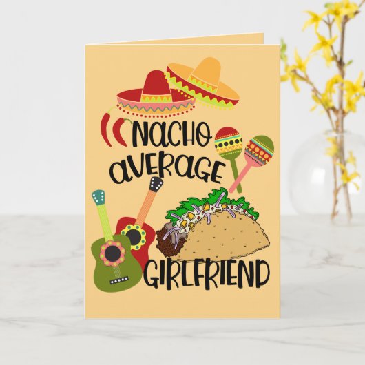 Nacho Gemiddelde Vriendin Kaart - Grappige Valenti (Gele Bloem)