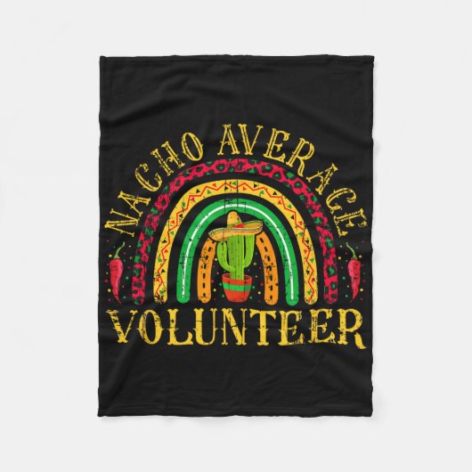 Nacho Gemiddelde Vrijwilliger Cinco De Mayo Mexica Fleece Deken (Voorkant)