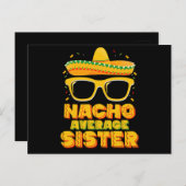 Nacho Gemiddelde zuster Cinco de Mayo Matching Fam Briefkaart (Voorkant / Achterkant)