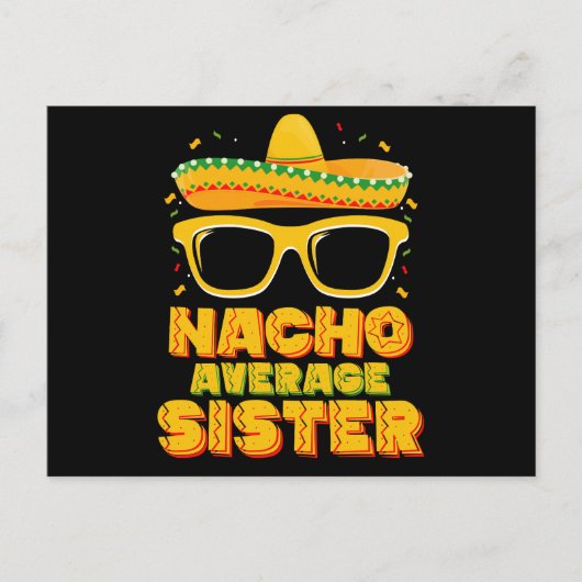 Nacho Gemiddelde zuster Cinco de Mayo Matching Fam Briefkaart (Voorkant)