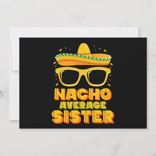 Nacho Gemiddelde zuster Cinco de Mayo Matching Fam Kaart (Voorkant)