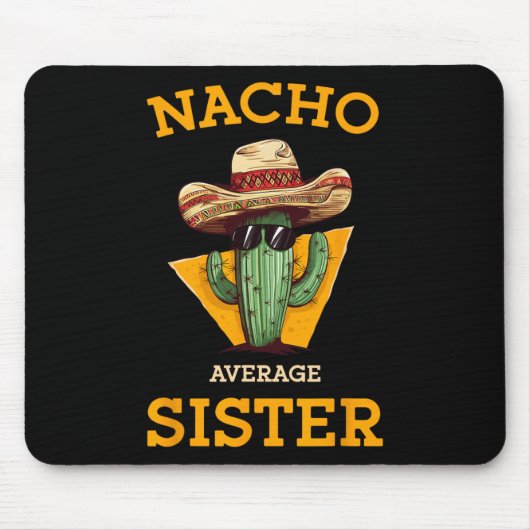 Nacho Gemiddelde Zuster Mexicaanse Cactus Sombrero Muismat (Voorkant)