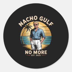 Nacho Golf Meer Niet Grappige Trump Vakantie 2025 Ronde Sticker