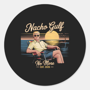 Nacho Golf Niet Meer Grappig Trump Vakantie 2025 V Ronde Sticker