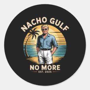 Nacho Golf Niet Meer Grappig Trump Vakantie 2025 V Ronde Sticker