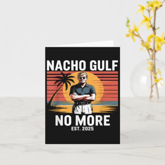 Nacho Golf Niet Meer Grappige Trump Vakantie 2025  Kaart (Gele Bloem)