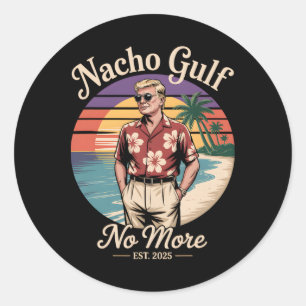 Nacho Golf Niet Meer Grappige Trump Vakantie 2025 Ronde Sticker