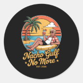 Nacho Gulf Geen Grappige Trump Vakantie 2025 USA _ Ronde Sticker (Voorkant)