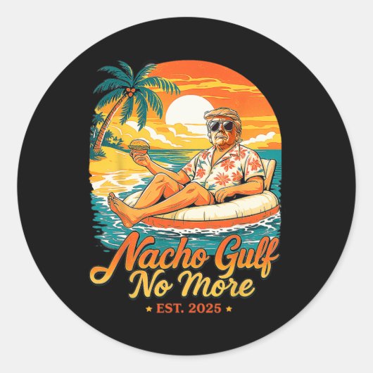Nacho Gulf No More Gulf Of United States Est 2025 Ronde Sticker (Voorkant)