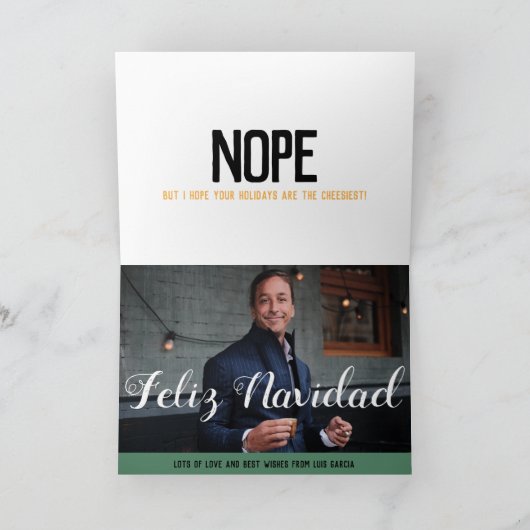 Nacho Kerstman Feestdagen Kaart (Binnen)