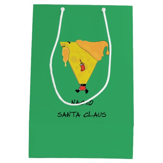 Nacho Kerstman Medium Cadeauzakje (Achterkant)